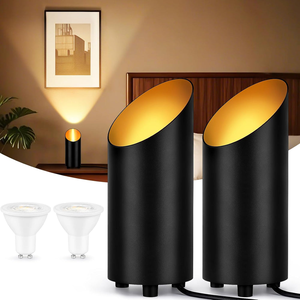 Uplighting Indoor, 7W Floor Can Lights with 2700K LED GU10 Bulbs