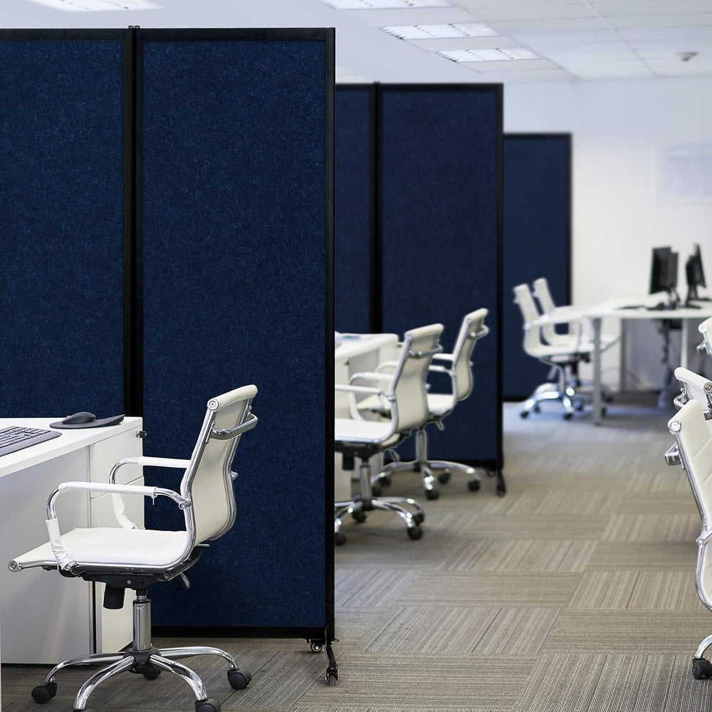 Room Partition 2.0 Upgrade Version,6'L* 6'7"H,3 Panel,Blue