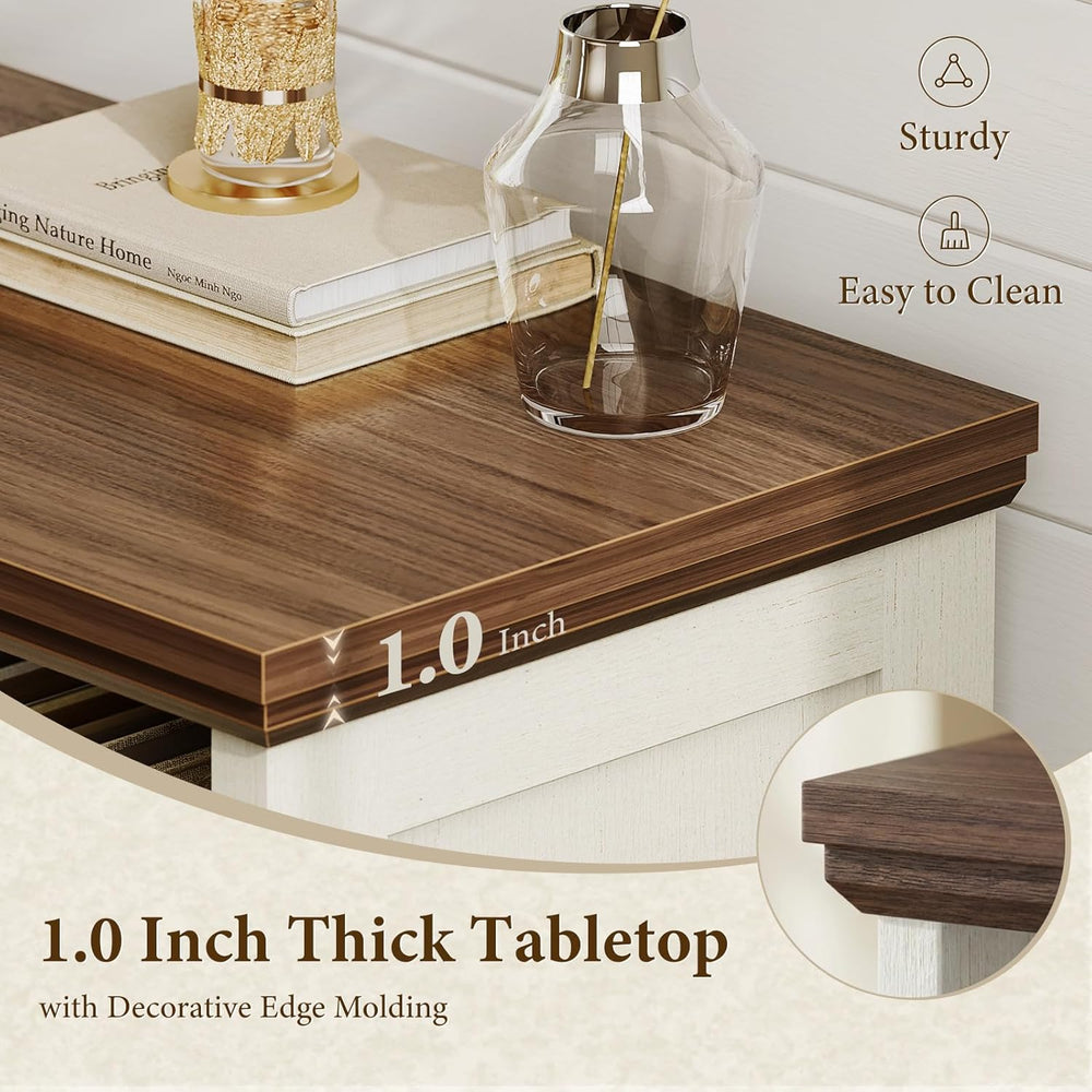 OffiGo 12 Cube Organizer Bookcase, Cube Shelf with Storage, Walnut + White