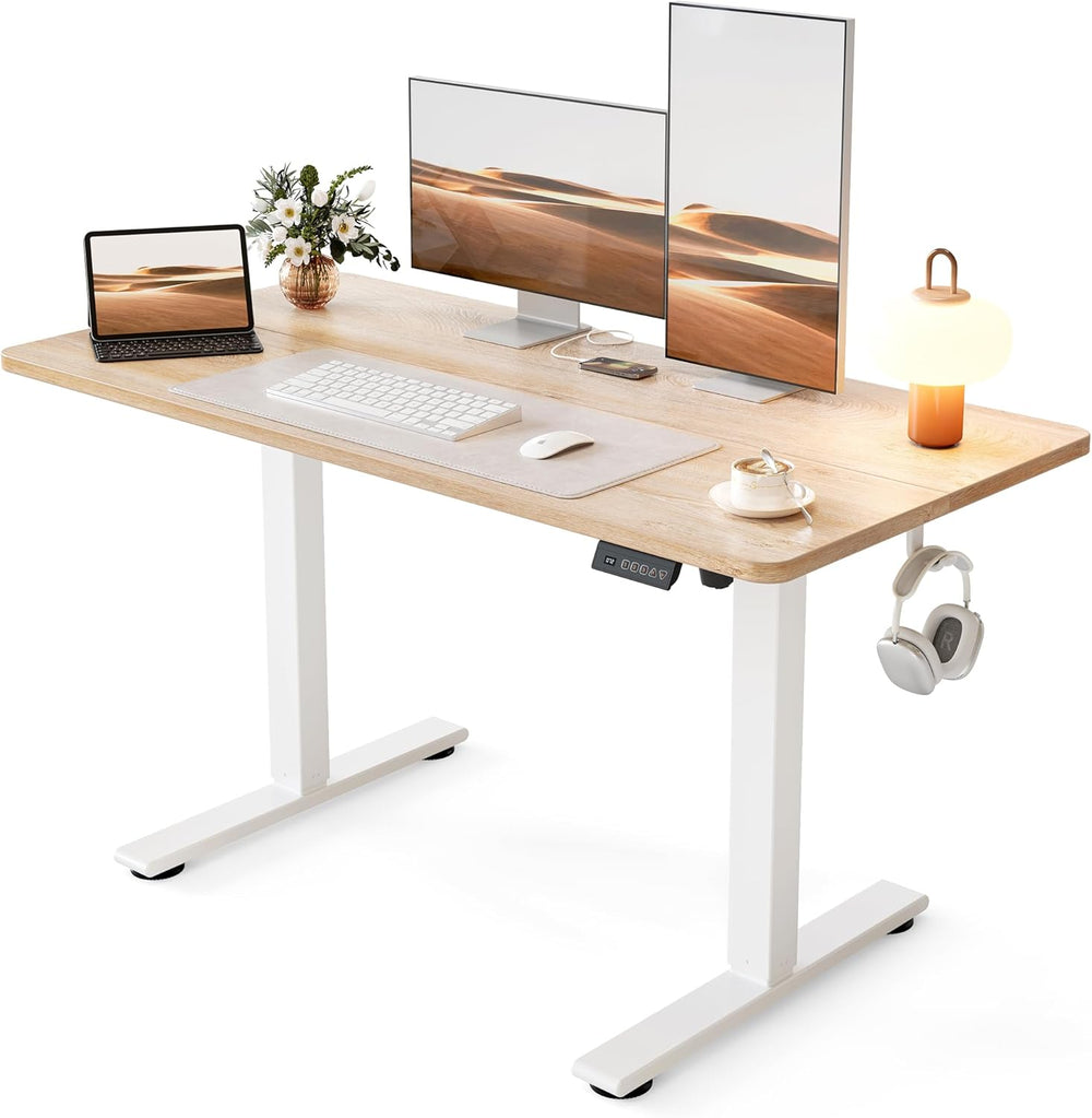 Cubiker Standing Desk, 48x24 Inches Sit Stand Home Office Desk, Electric Stan...