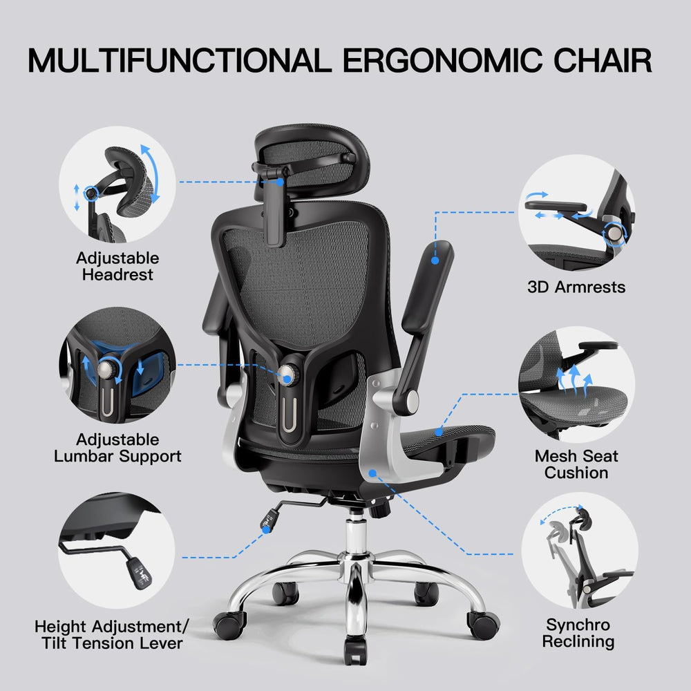 marrap Ergonomic Office Chair, Adjustable Lumbar Support