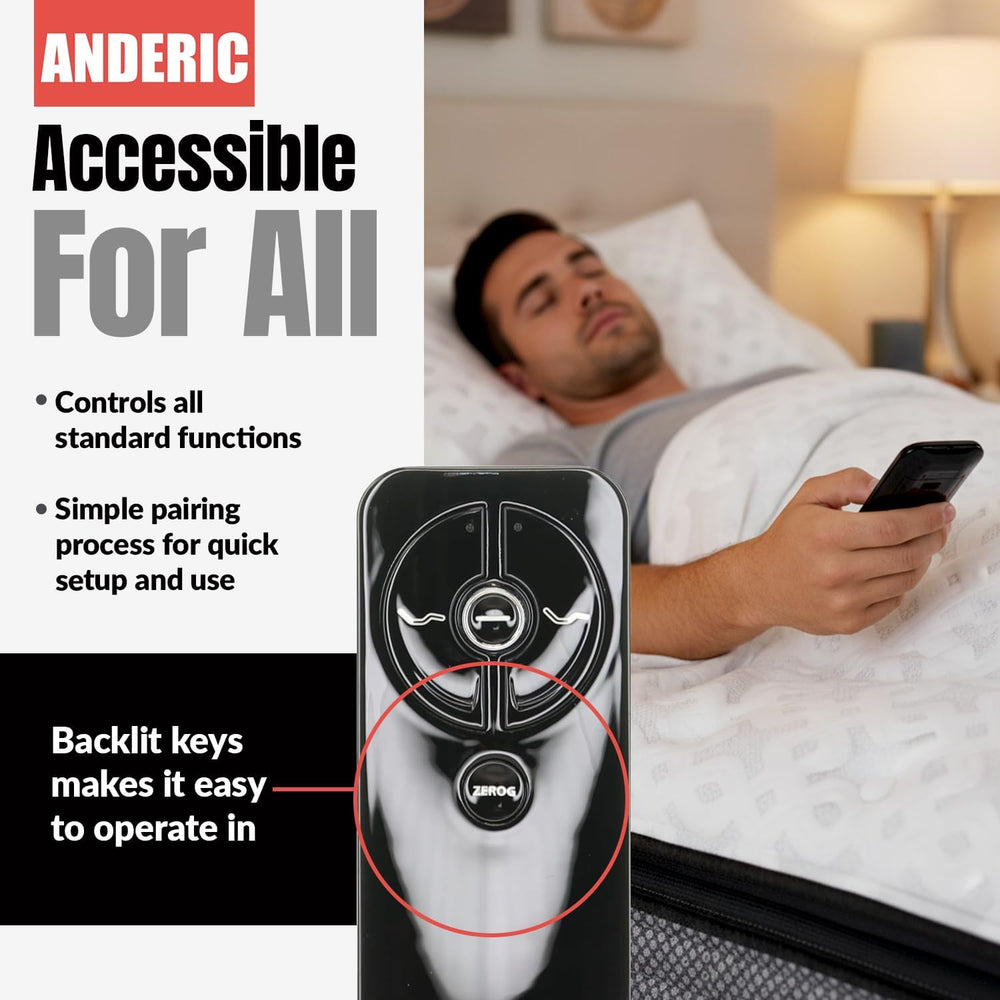 ANDERIC RF399A / RF368B for Sealy Ease Adjustable Bed Base Frames Remote