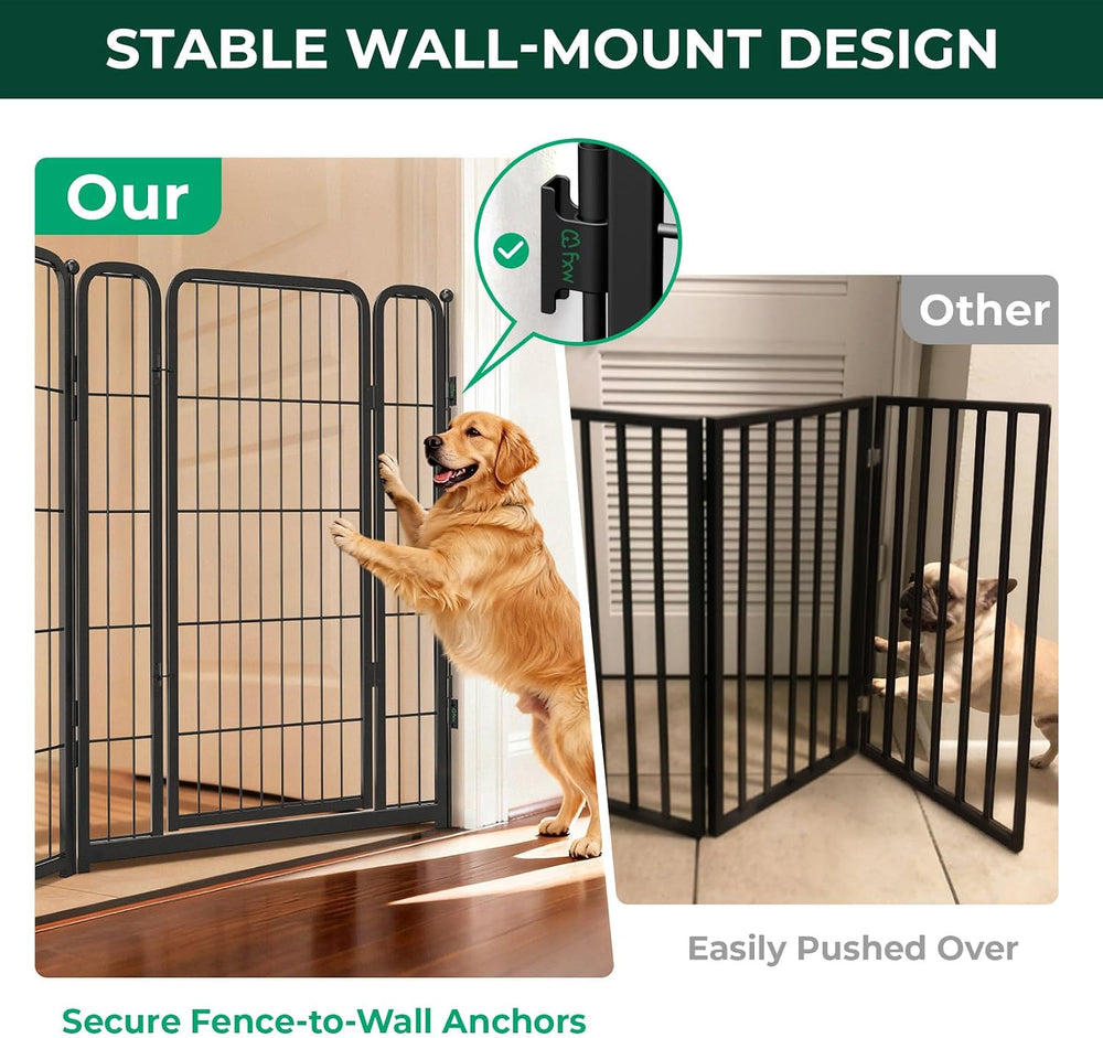 FXW Dog Gate, Extra Wide Adjustable for Openings Up to 165", 40" H