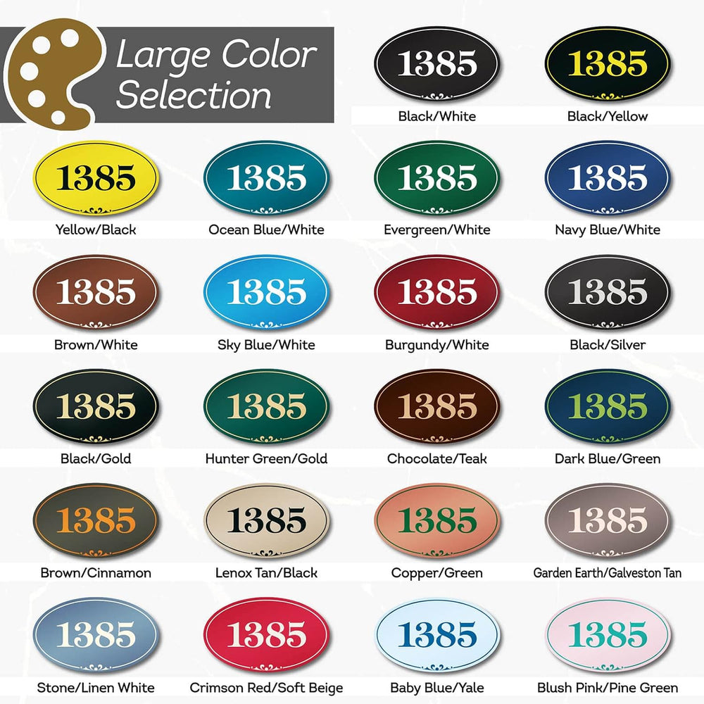 My Sign Center House Address Sign, House Address Plaque, Indoor/Outdoor Use, ...