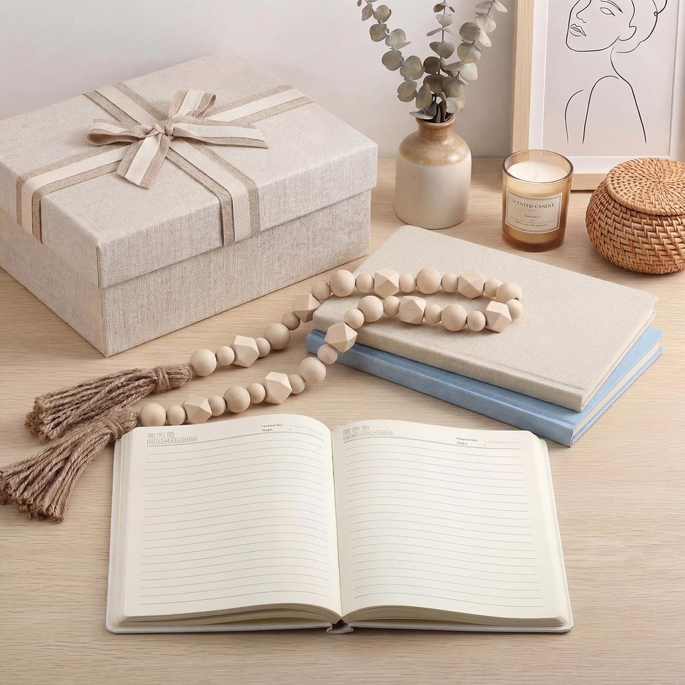 Feifeiya 3 Pieces Faux Decorative Books Set for Home Decor,Gray Blue
