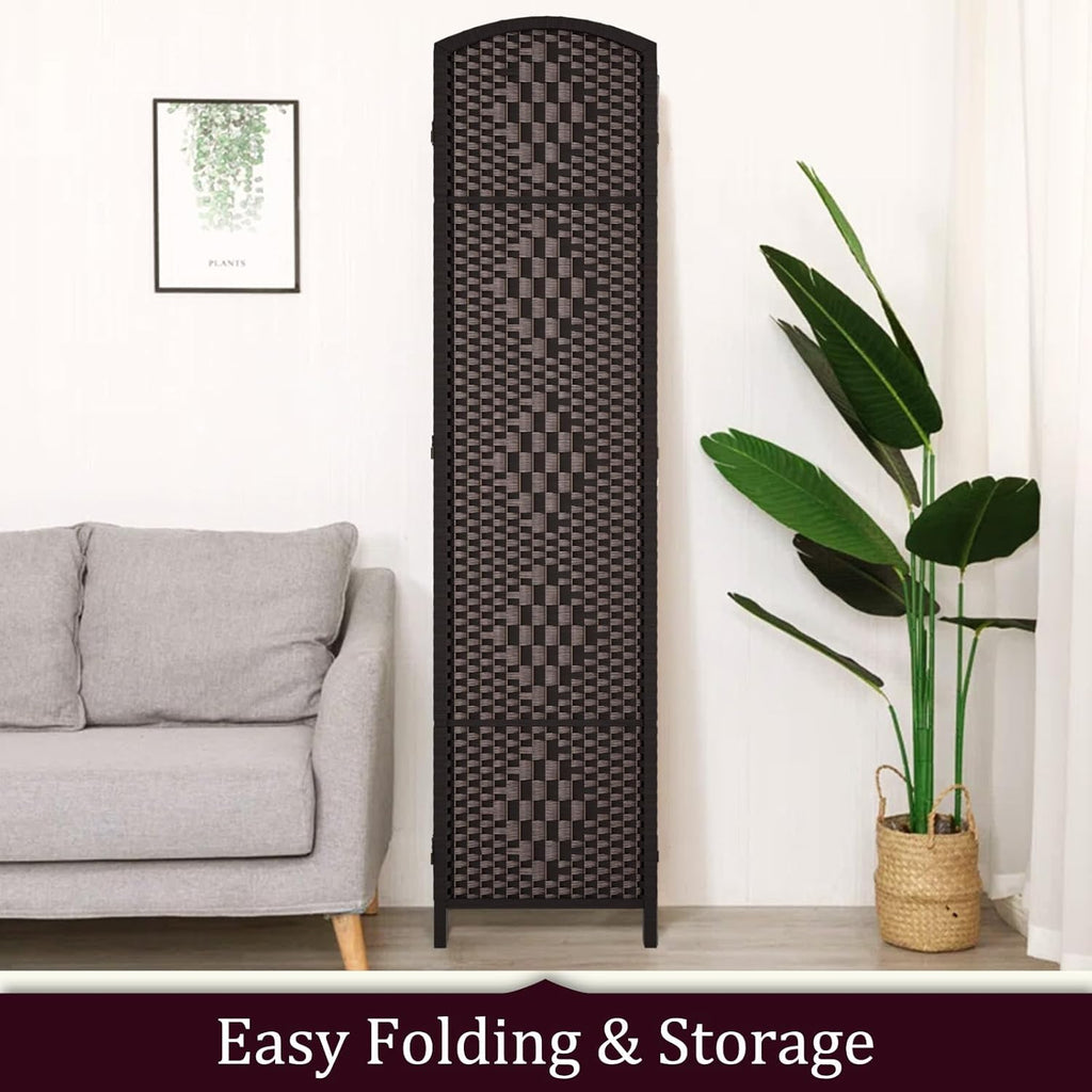 RHF Room Divider Panel,3 Panel Partition Room Dividers Screen, Dark Coffee