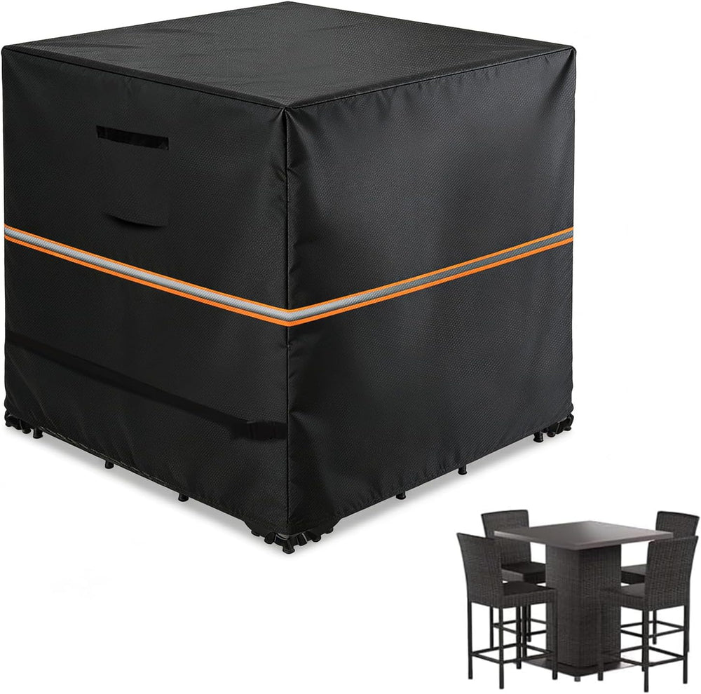 Outdoor Bar Cover 5 Pieces Patio Dining Set Covers,Black