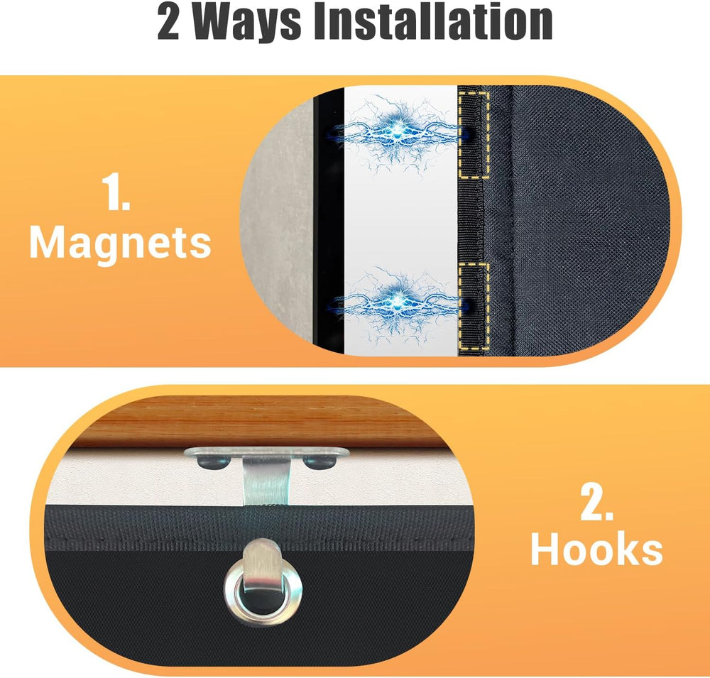 Magnet Fireplace Cover, Black Color, (39" W x 32" H)