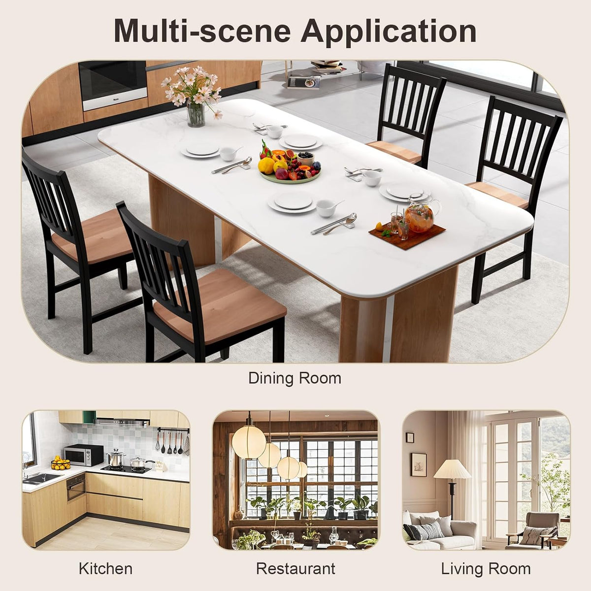costway dining chairs set of 4 with solid, package contents
