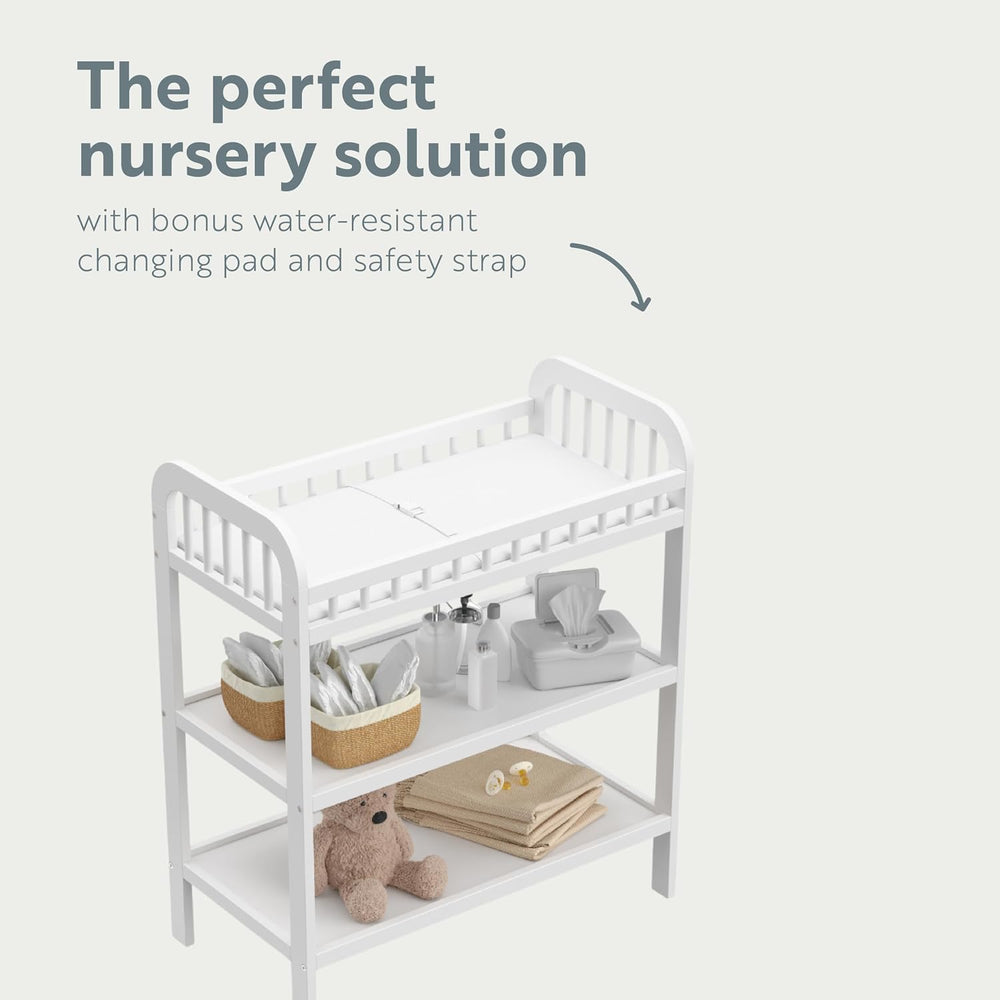 Storkcraft Pasadena Changing Table with Changing Pad, White
