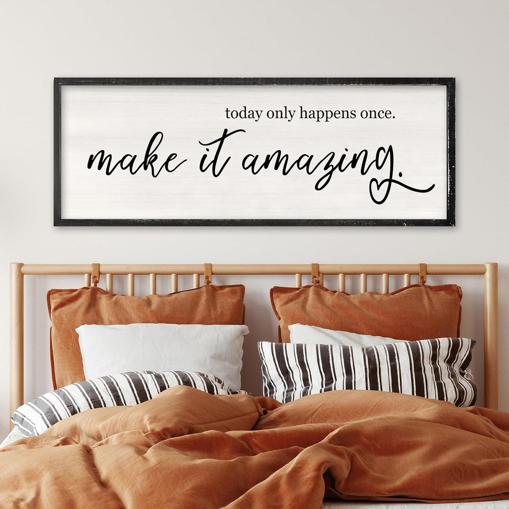 RLWangChao Today Only Happens Once Make It Amazing Wall Art 32"X12"...