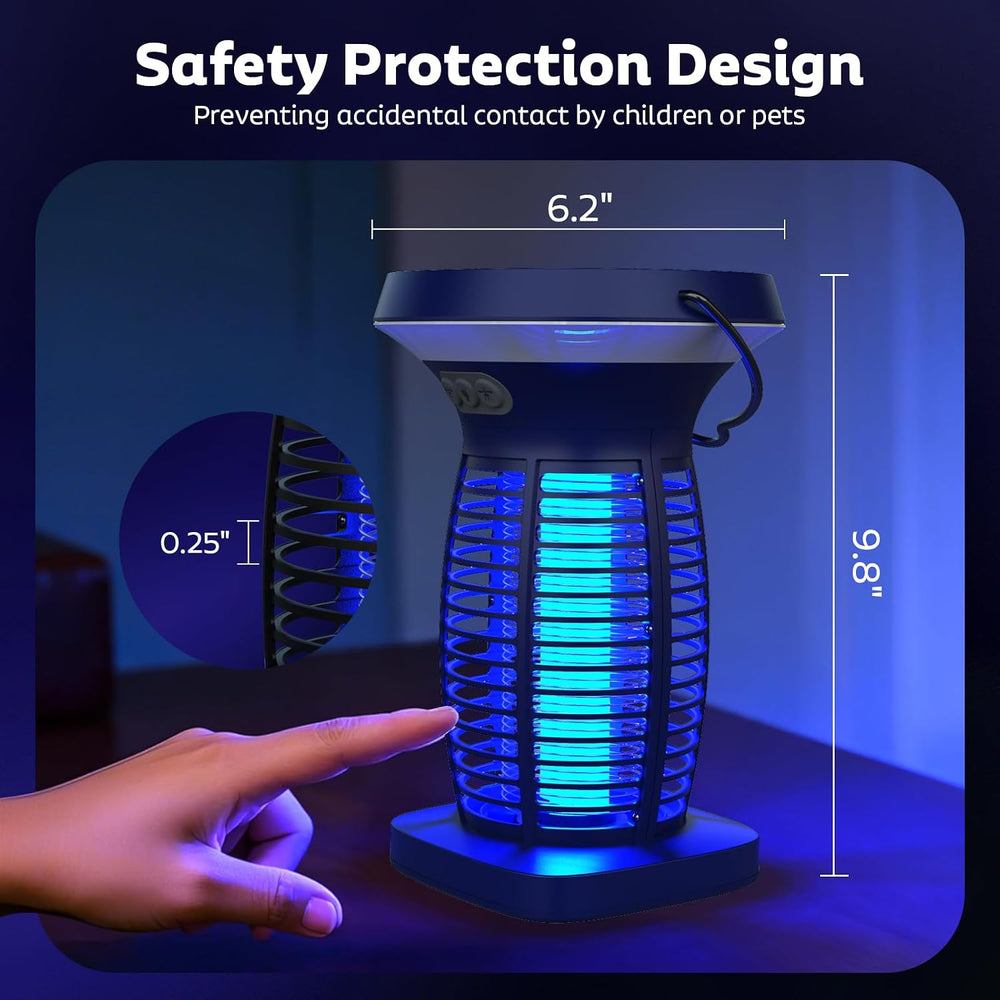 OnBeam Solar Bug Zapper Outdoor, 4200V Electric Mosquito Killer for Patio