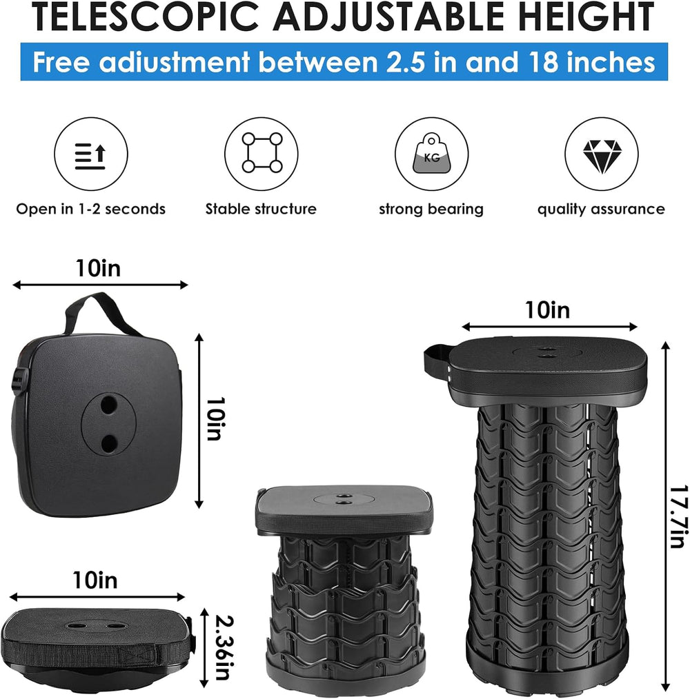 aboutool 2 Pack Collapsible Stool - Portable Folding Stool for Adults, Lightw...