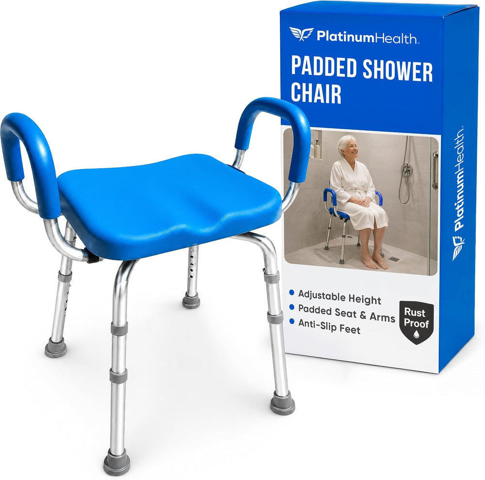 Platinum Health Independence Medical Shower Bench, Bath Stool Chair, Bathroom...