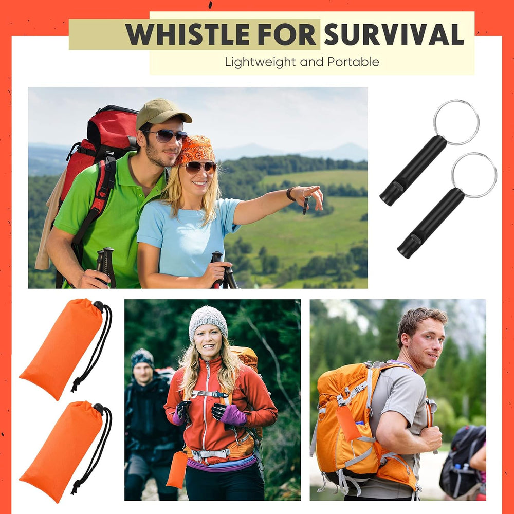 Qunclay 24 Set Emergency Sleeping Bag Survival Bivvy Sack Whistles