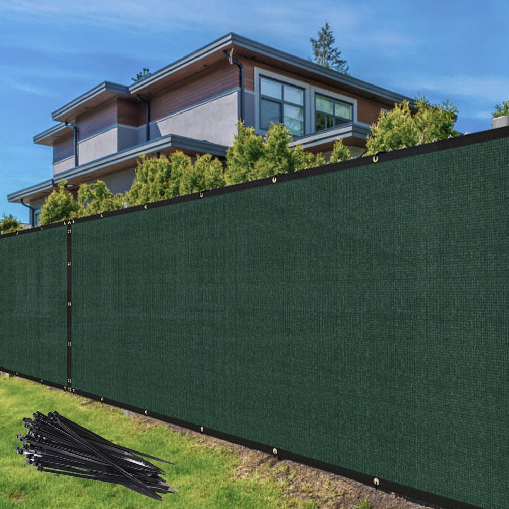 TANG 4' x 50' Privacy Fence Screen Green Shade Cloth with Grommets, C...
