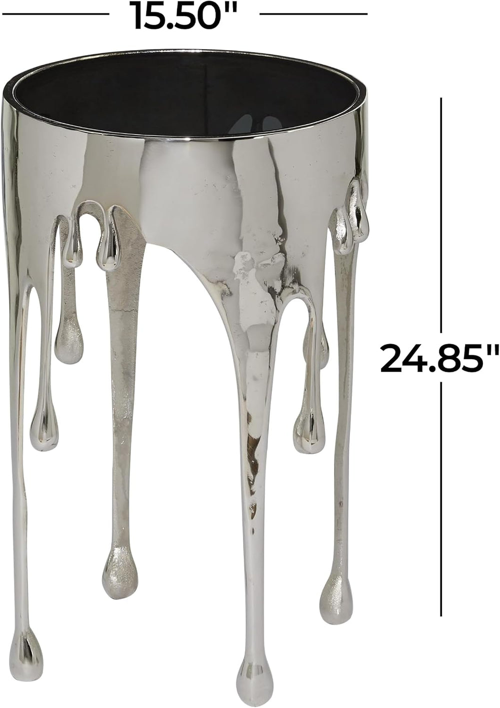 Deco 79 Aluminum Metal Abstract Side Table 16" x 16" x 25", Si...