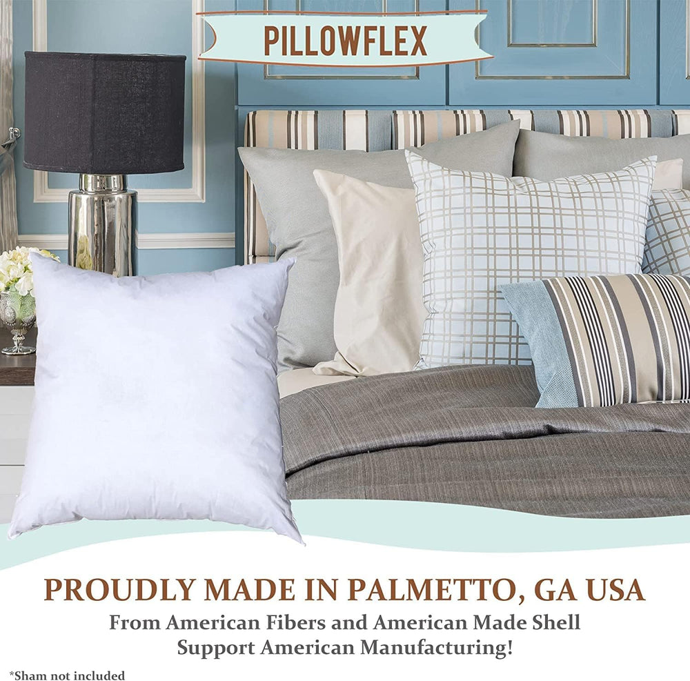 Pillowflex Premium Polyester Pillow Insert - 15x15 Soft Decorative Pillow