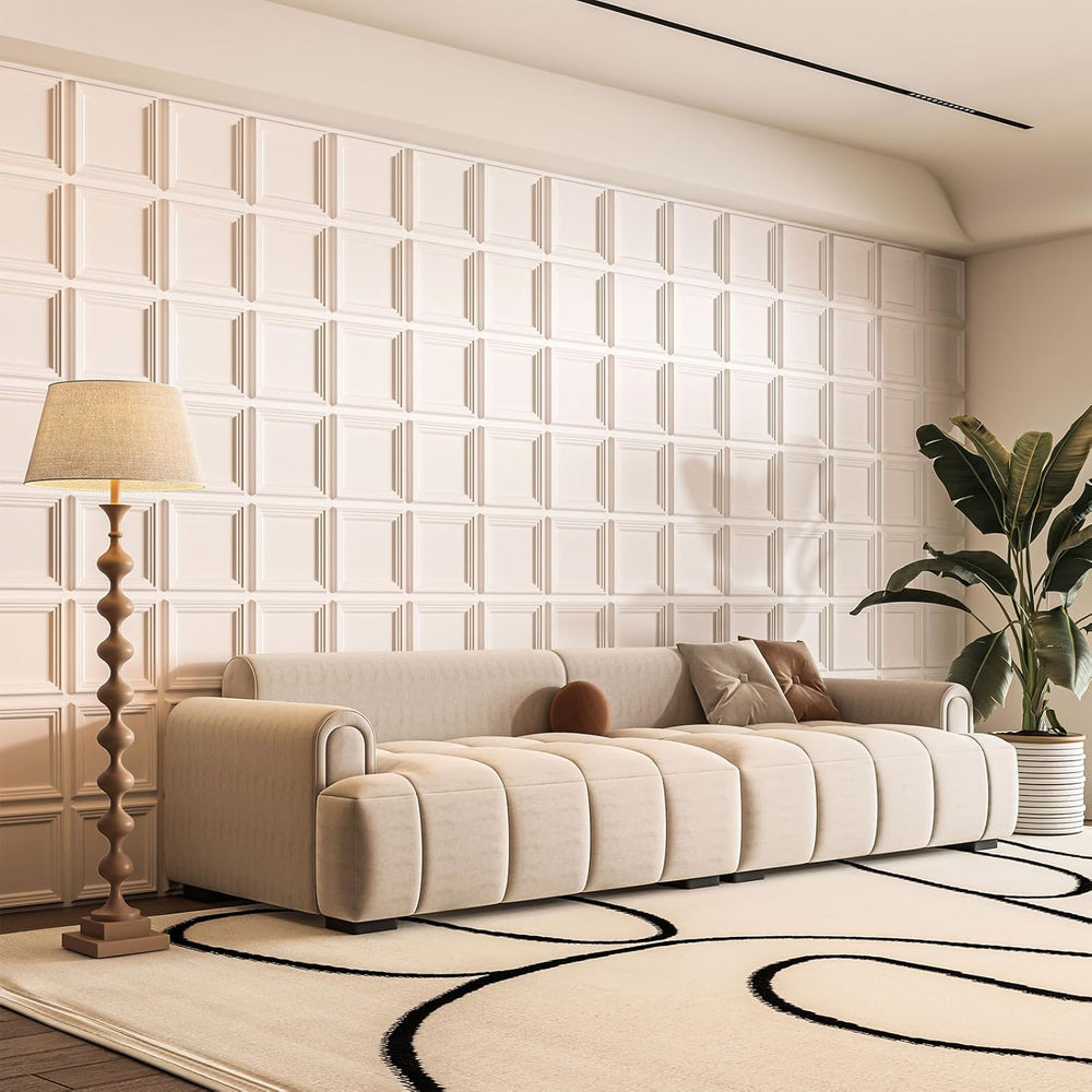 Art3d 33-Pack Accent 3D Textured Wall Panels, 11.8 x 11.8 in, White