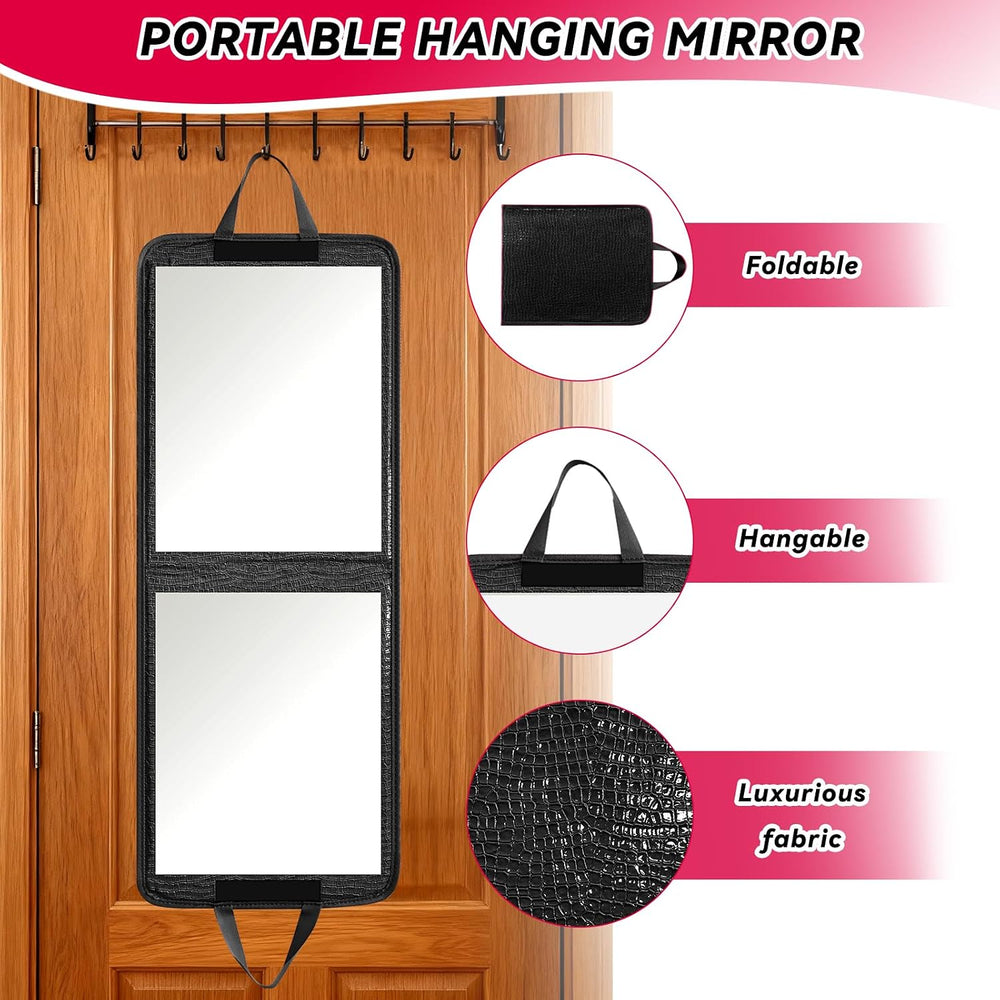 Omidel Foldable Portable Full Length Mirror for Dance, Camping & Travel