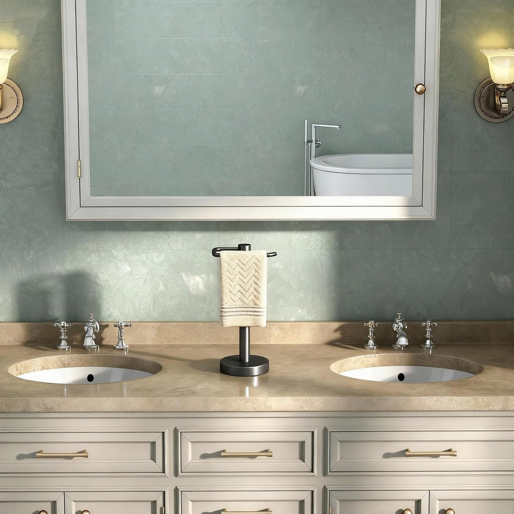 YUMORE Hand Towel Holder Stand Countertop, Pro Max Matte Black