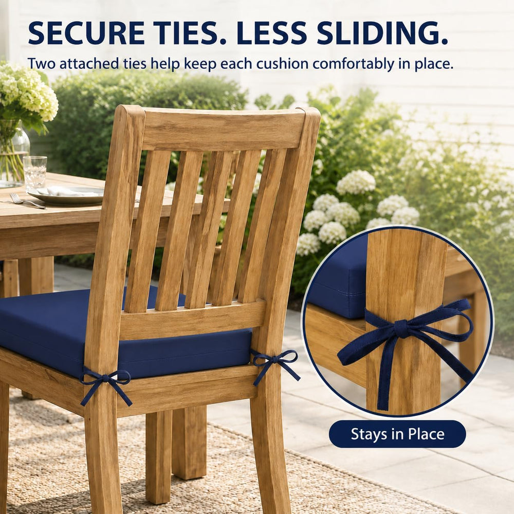UNIKOME Outdoor Chair Cushions Pack of 4, Water Resistant Patio Cushions with...