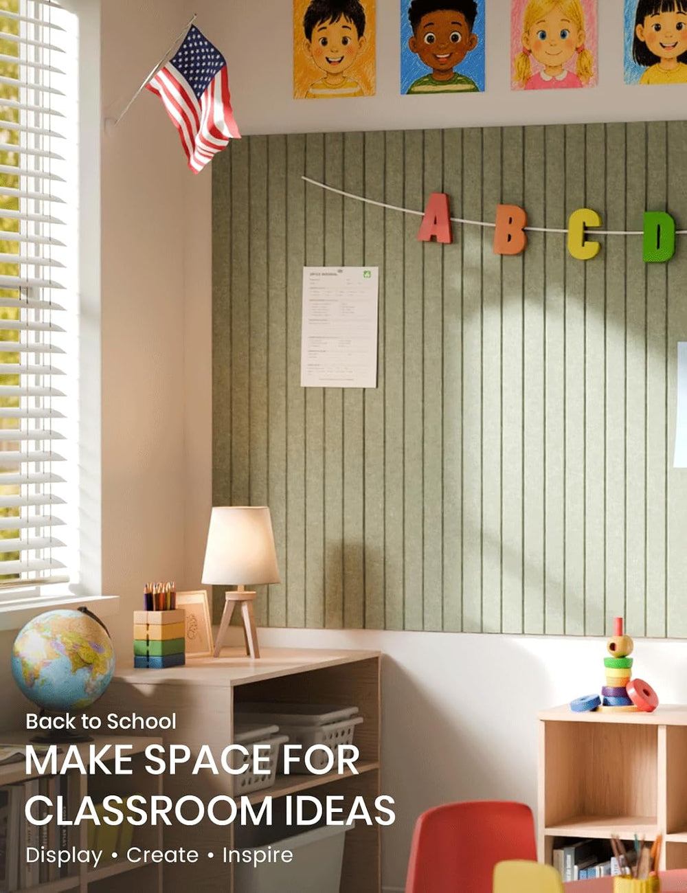 Fluxynara Felt Bulletin Board & Cork Board Alternative 48'' x 36&...