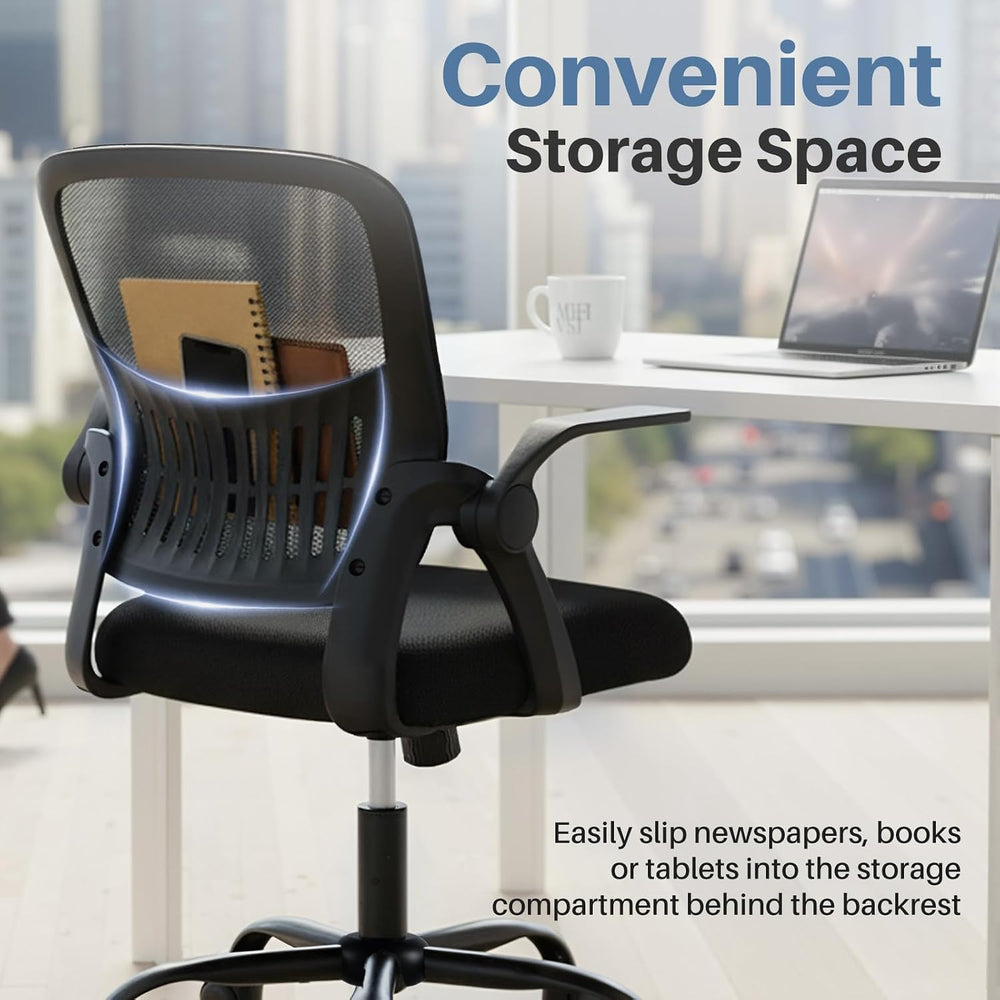 DUMOS Home Office Desk Chair, Computer Lumbar Support Comfy Chair