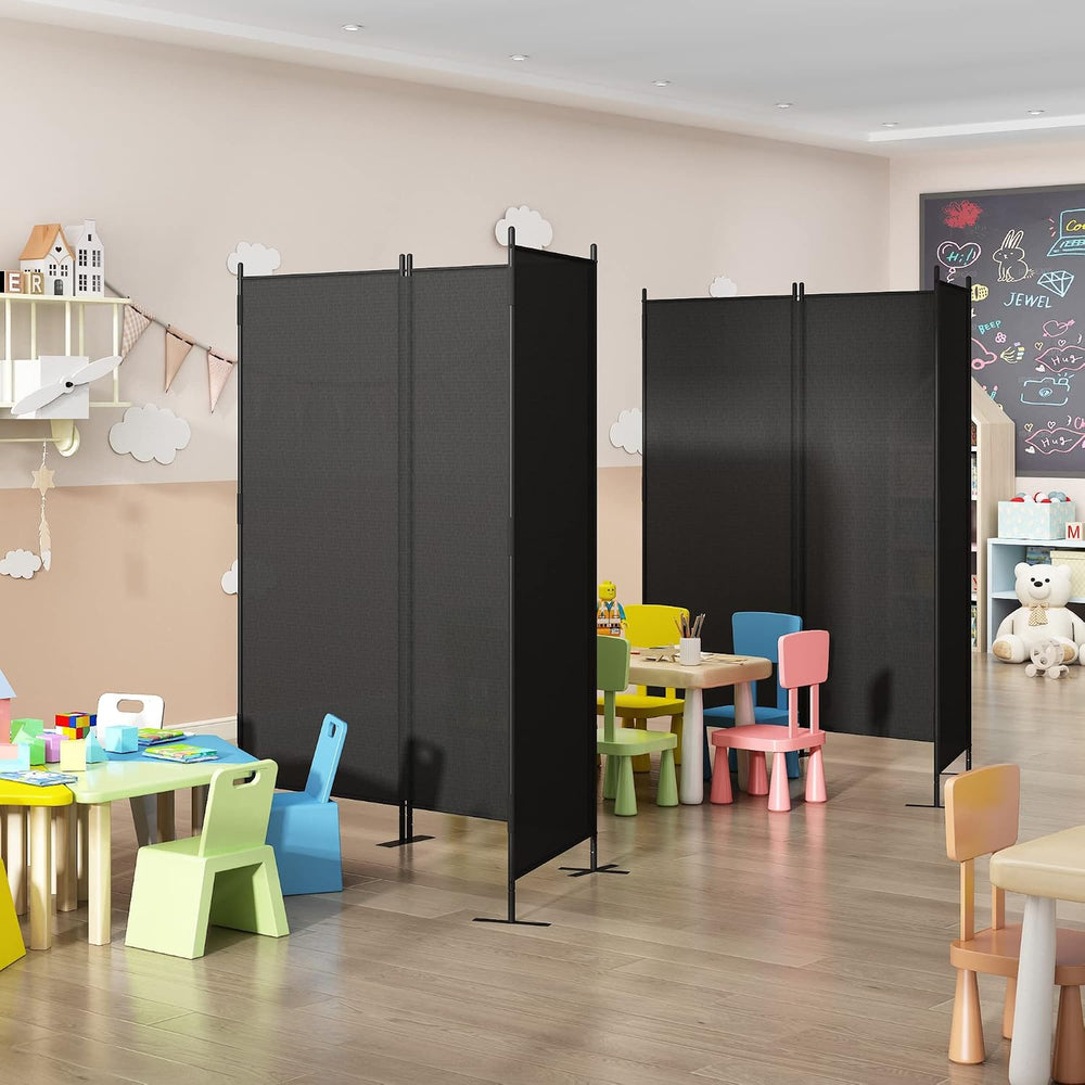 JAXPETY Room Divider Panel 6Ft Privacy Screen Wall Dividers, Black