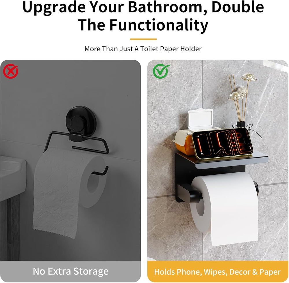 Matte Black Bathroom Hardware Set 7 Piece with 23.6 Inch Towel Bar