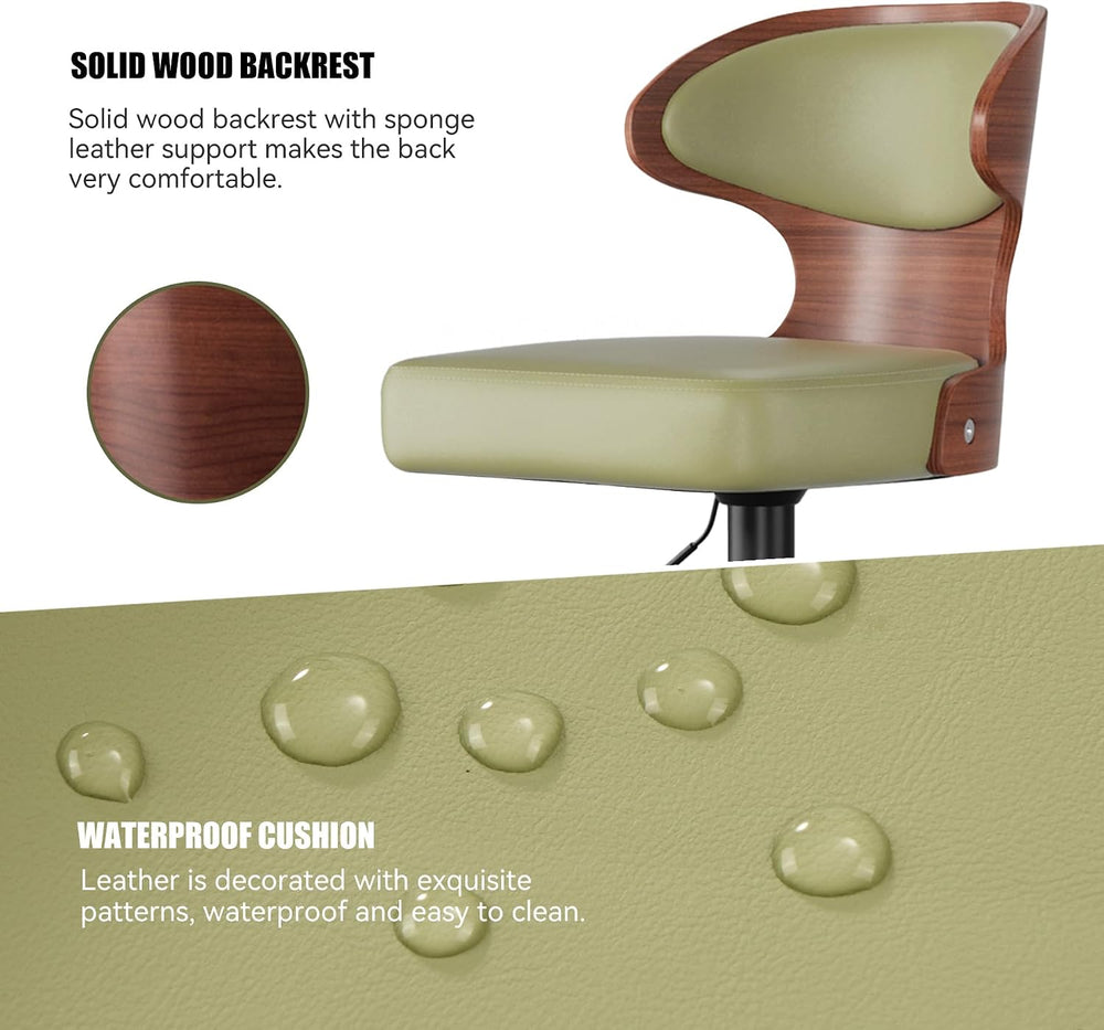 Swivel Bar Stools Set of 2,Adjustable Height Bentwood Barstools