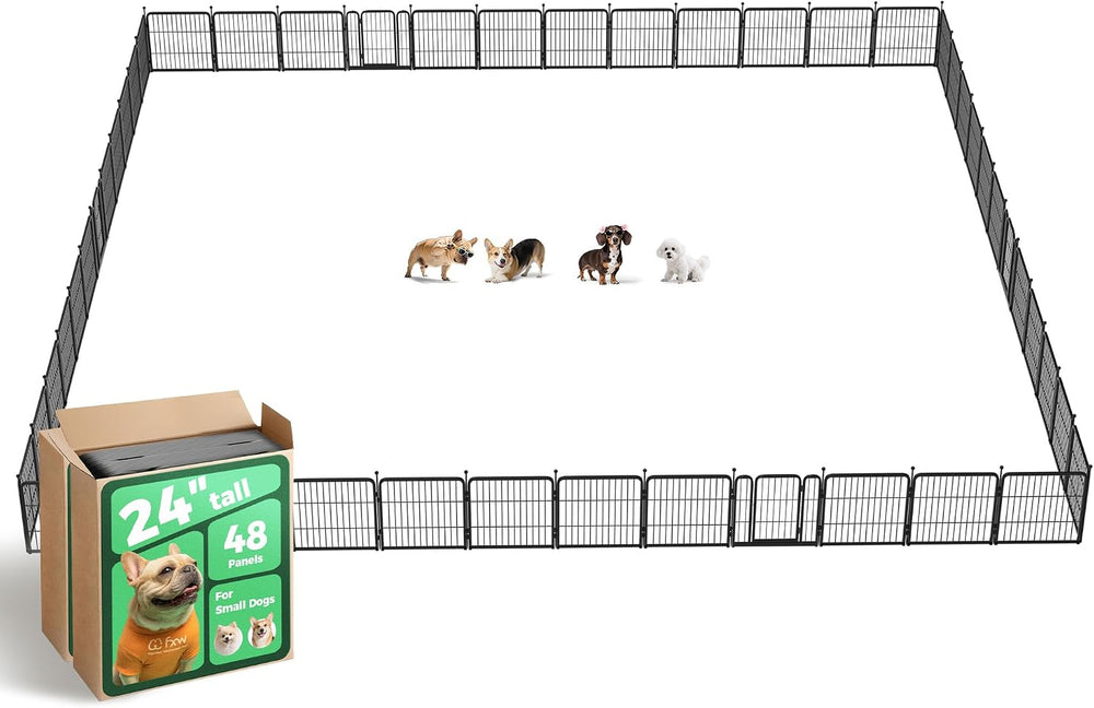 FXW Rollick Dog Playpen, Indoor, Yard & RV Camping, 24" H, 48 Panels