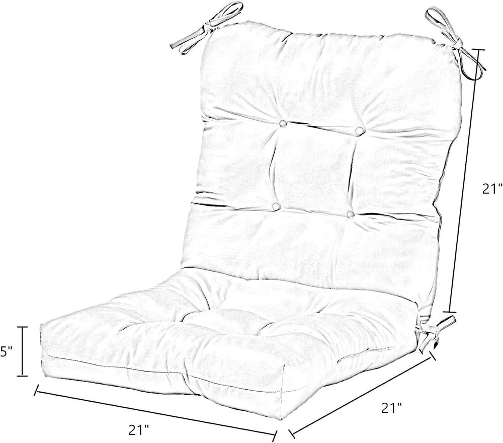 Greendale Home Fashions Outdoor 42x21-inch Seat/Back Chair Cushion, Blue
