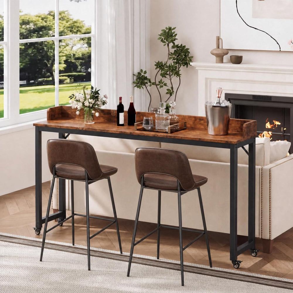 Clevich Overbed Table with Wheels, 16" D x 71" W x 41" H Mobil...
