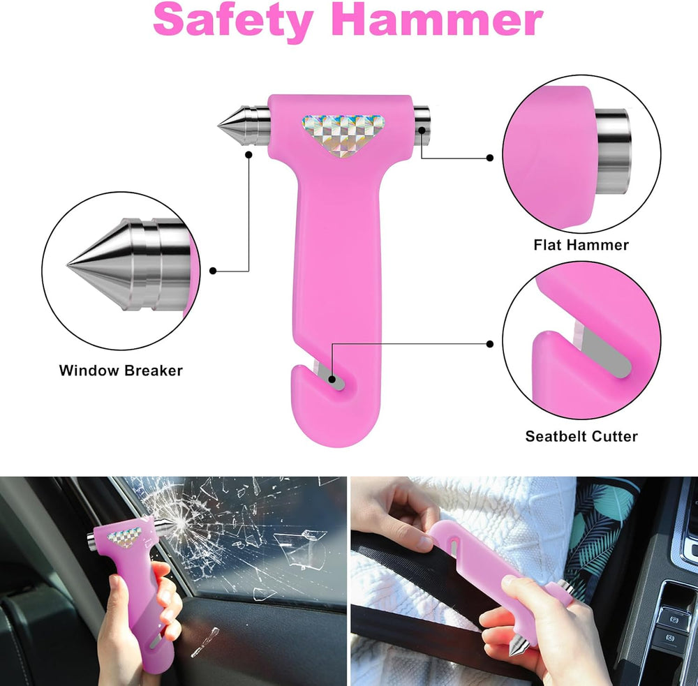 Car Roadside Safety Kit - 129pcs Pink Winter Emergency Road Side Assistance K...