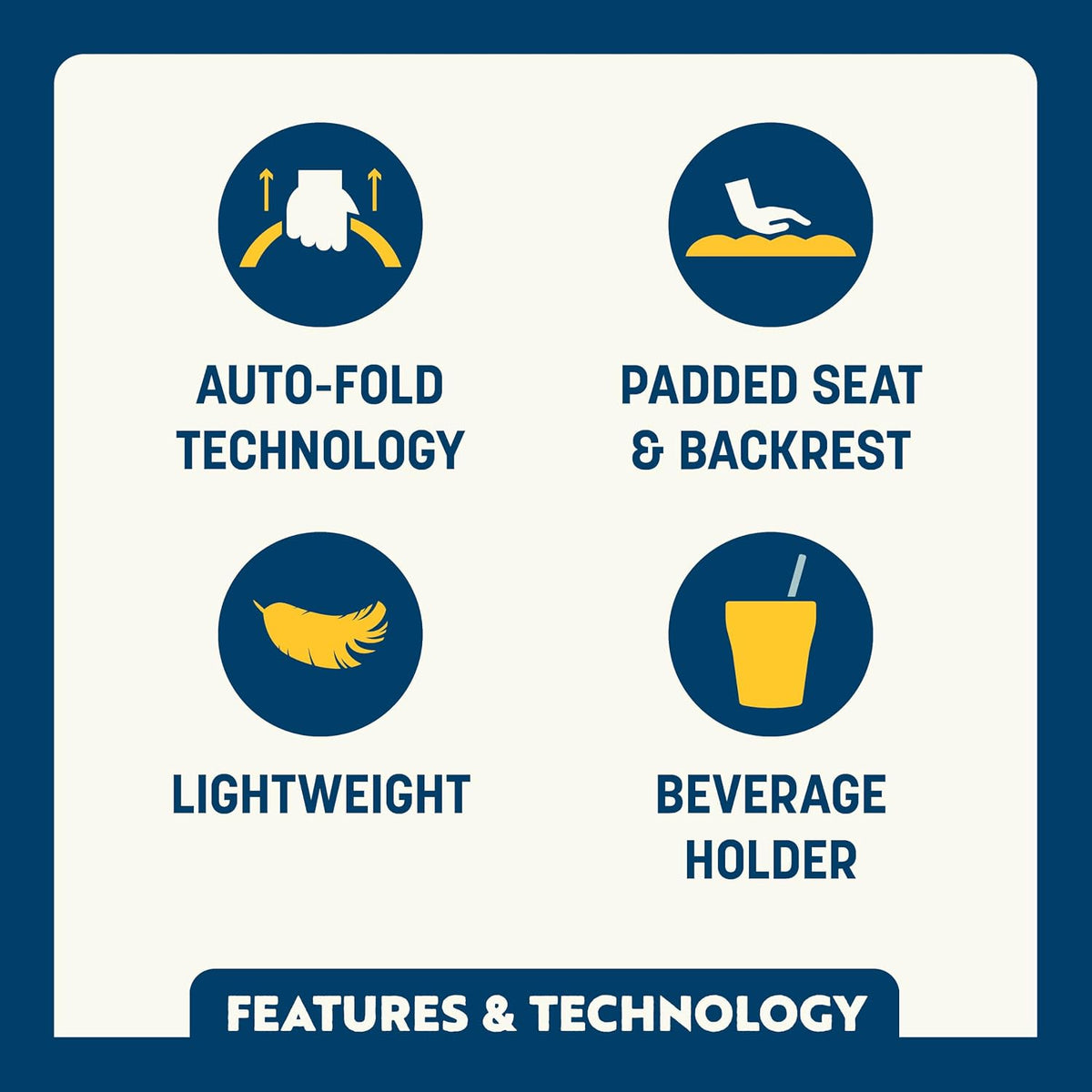 gci outdoor portable camping stool showing dimensions