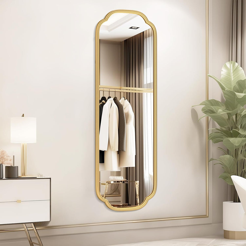 Ferytange 48"x16" Gold Door Mirror Full Length Over The Door with N...