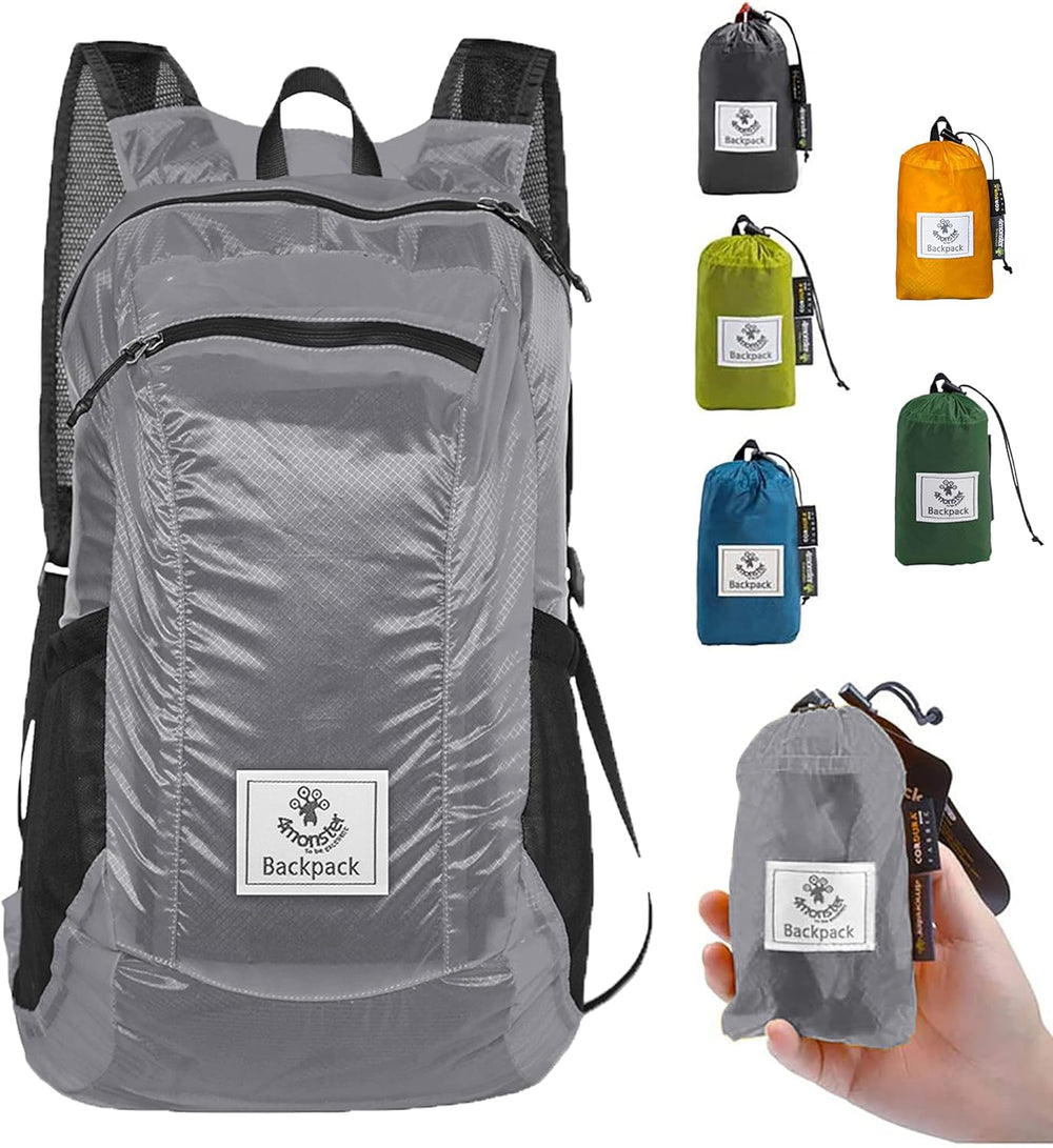 4Monster Hiking Daypack,Water Resistant Lightweight Packable Backpack for Tra...