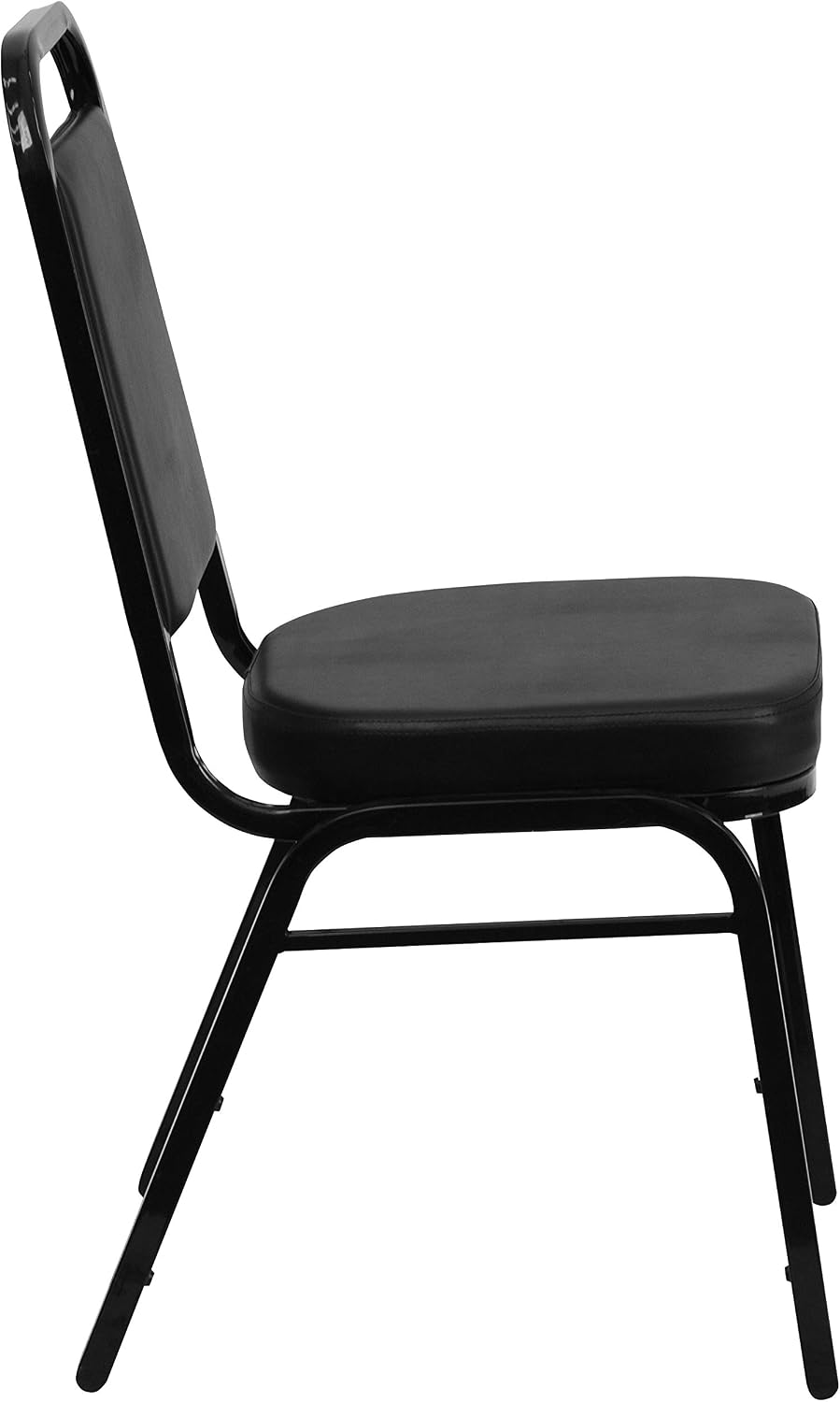 Flash Furniture Hercules Trapezoidal Back Stackable Banquet Chair, Black