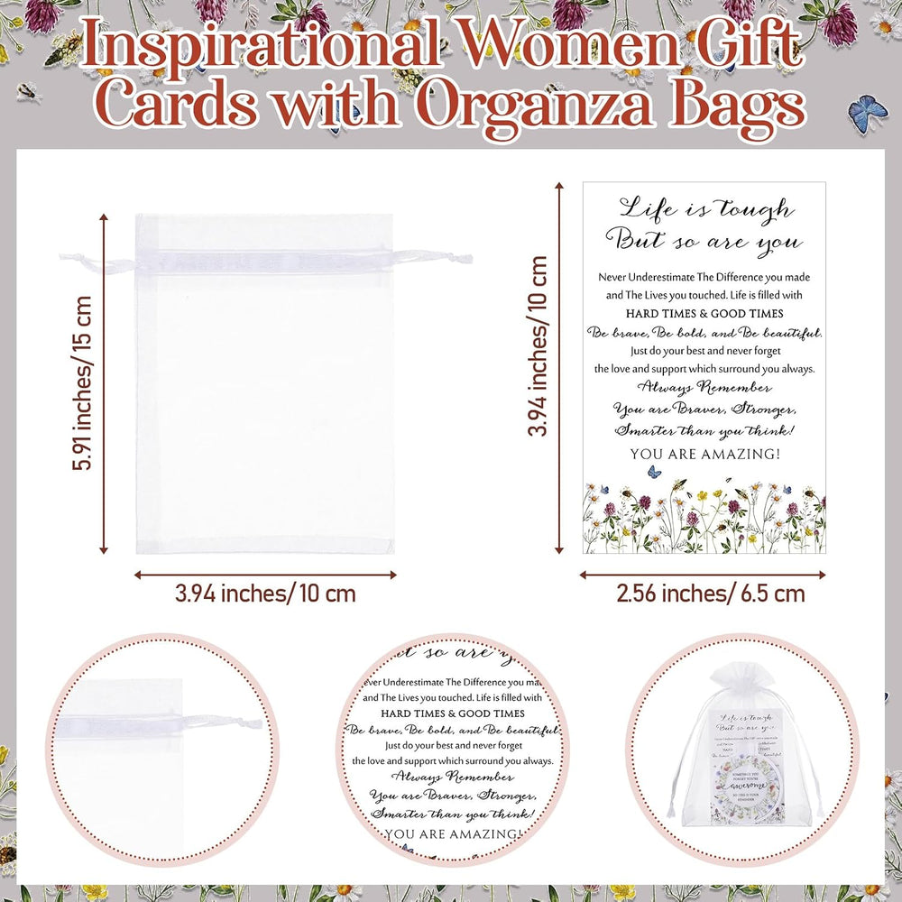 Cinnvoice 50 Set Inspirational Compact Mirror for Women Bulk,Wildflower