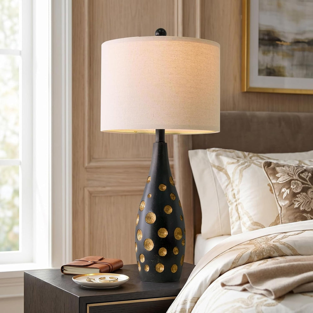 BOBOMOMO 26” Table Lamps Set of 2 for Living Room Bedroom, Modern Gold Accent...