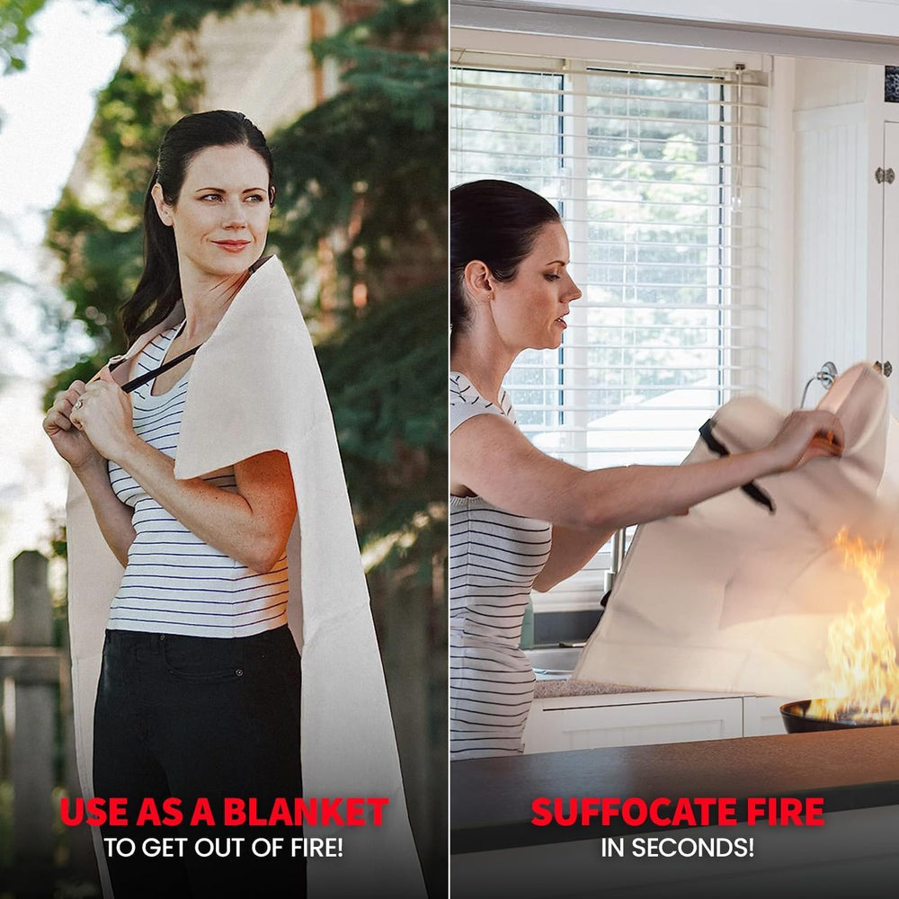 Prepared Hero Emergency Fire Blanket XL, Kitchen & Home, 47 x 71 in, 4 Pack