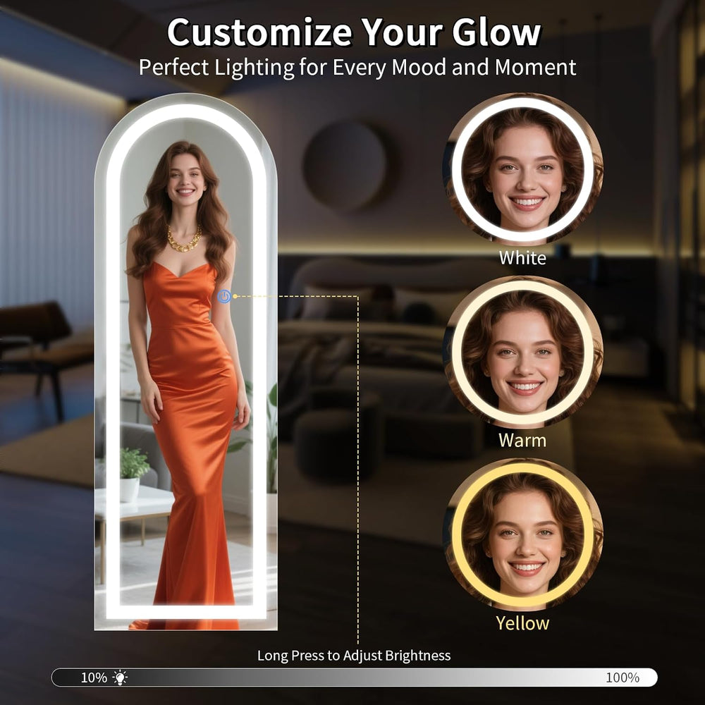 Koonmi Full Length Mirror with LED Lights 56"x20"