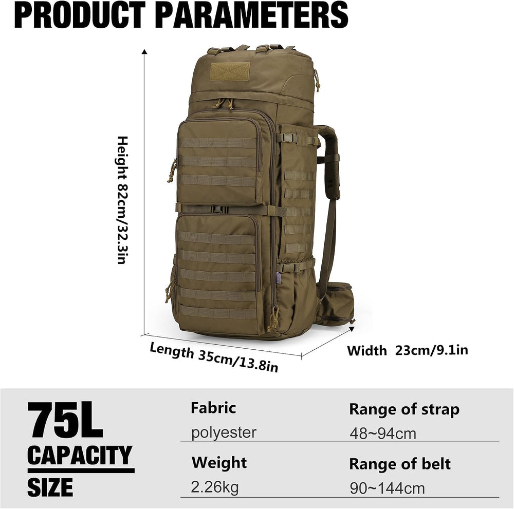 Mardingtop 75L Molle Hiking Internal Frame Backpacks