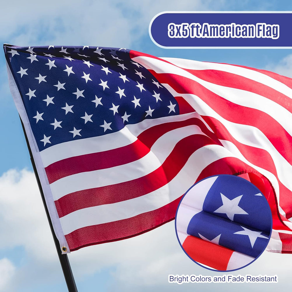 Tradder 40 Pieces 3x5 Ft American Flags Waterproof Polyester Grommets
