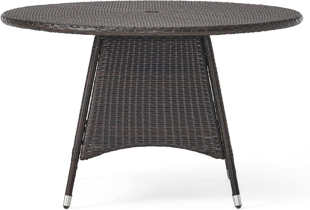 Christopher Knight Home Corsica PE Round KD Dining Table, Multibrown