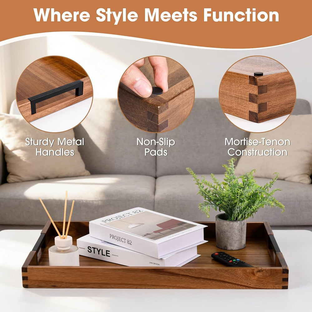 Joy&Grace Large Ottoman Tray for Living Room and Coffee Table, Decorative...