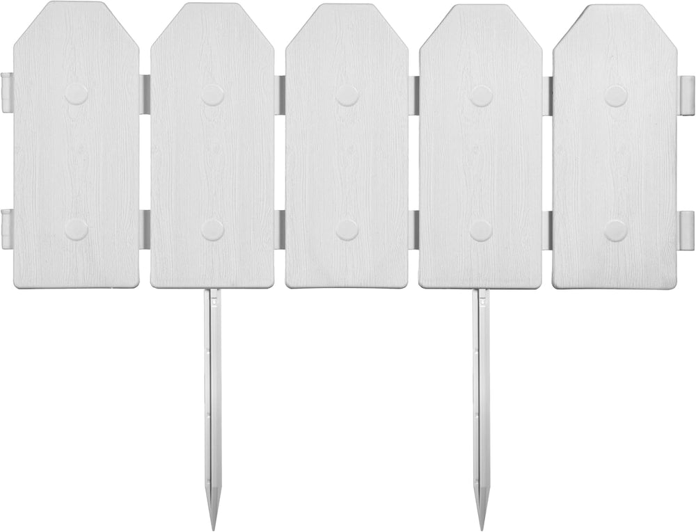Evelyne Garden Border Edging: Wooden Grain Fence Dog Ear Design - Landscaping...
