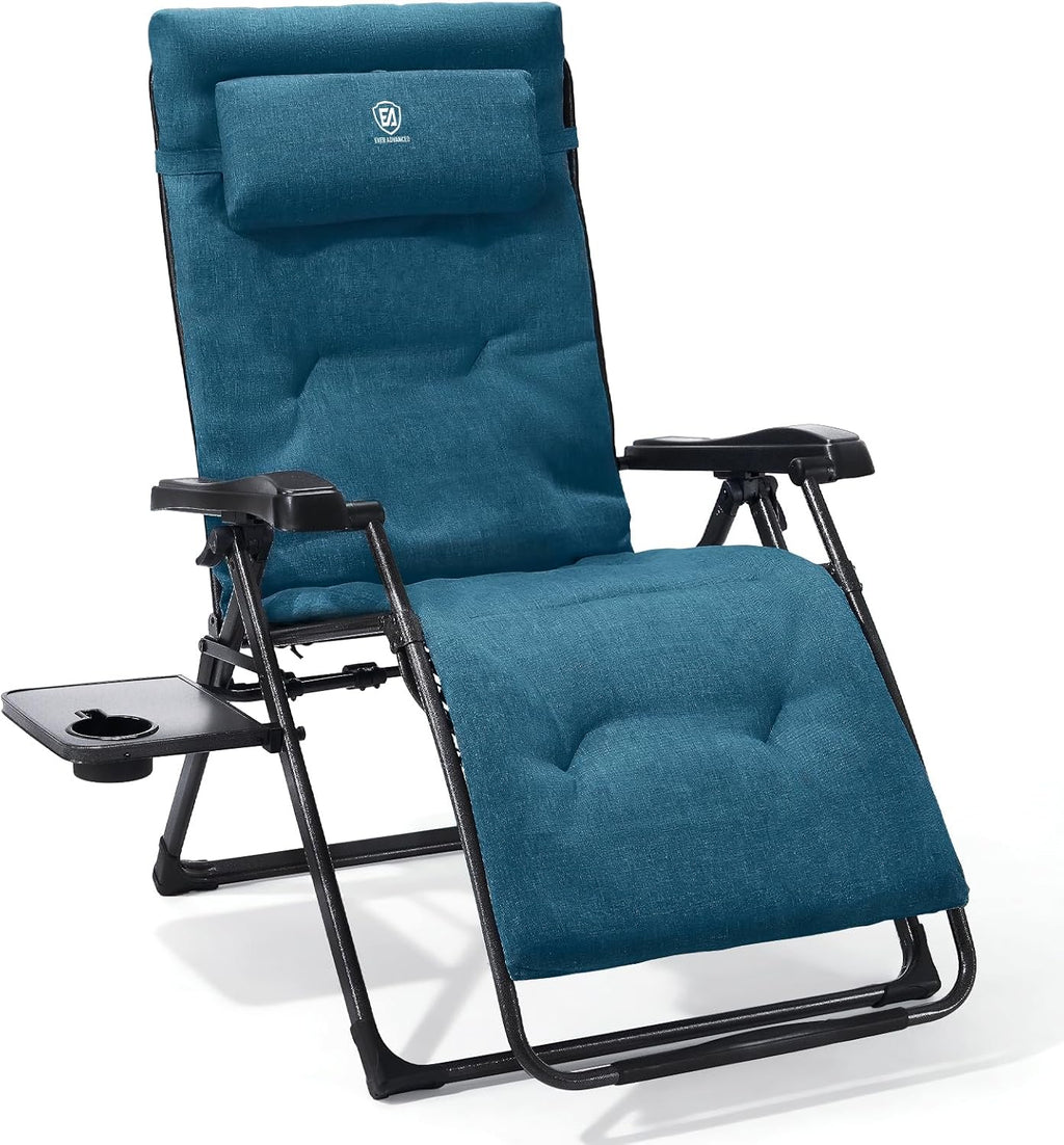 EVER ADVANCED Aluminum Zero Gravity Chair, 2.4" Padded, 350 lb Capacity