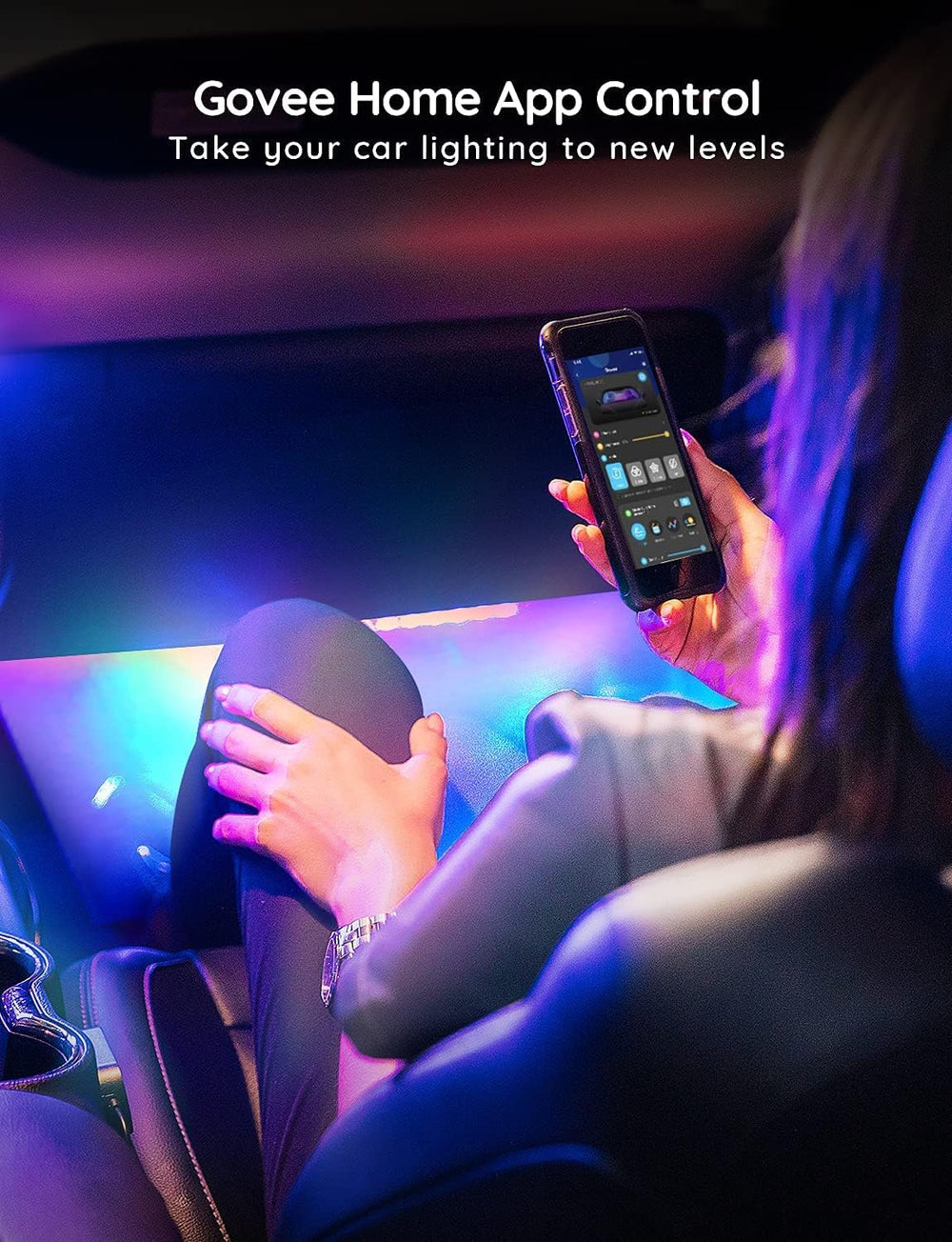 Govee Car LED Strip Lights, Smart RGBIC Interior Car Lights, APP Control